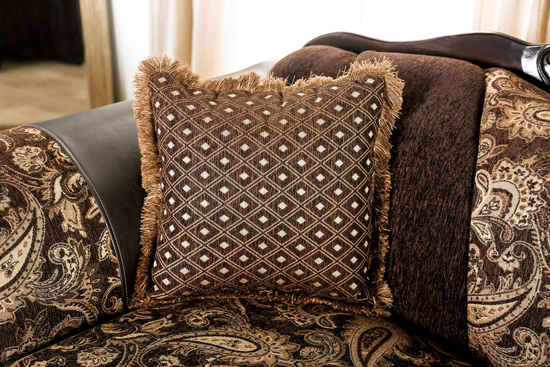 Newdale Brown/Gold Sofa & Loveseat