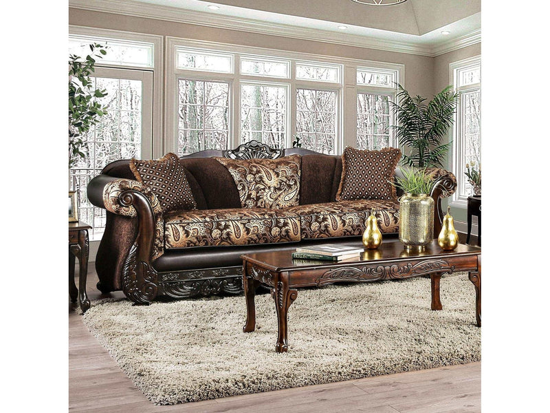 Newdale Brown & Gold Sofa