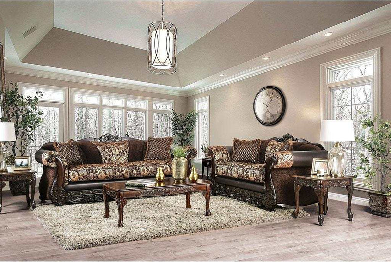 Newdale Brown & Gold Sofa