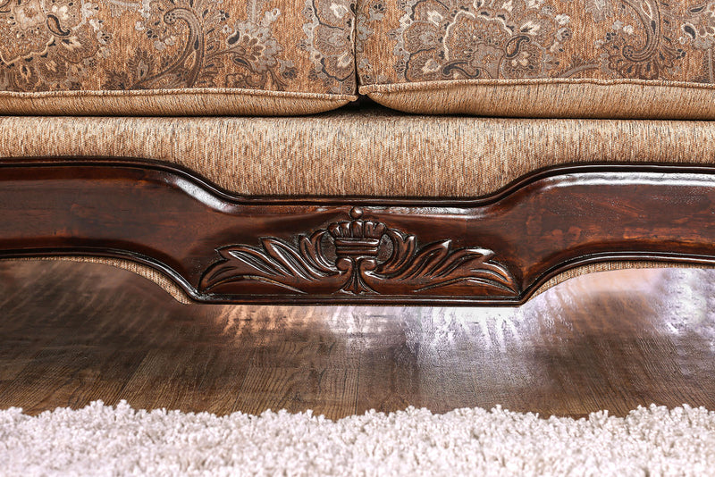 Nicanor Tan/Gold Loveseat