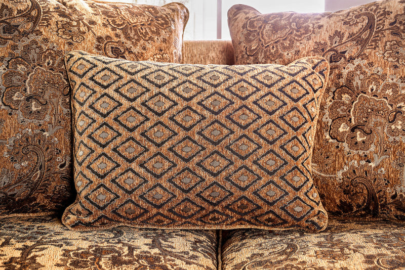 Nicanor Tan/Gold Sofa & Loveseat