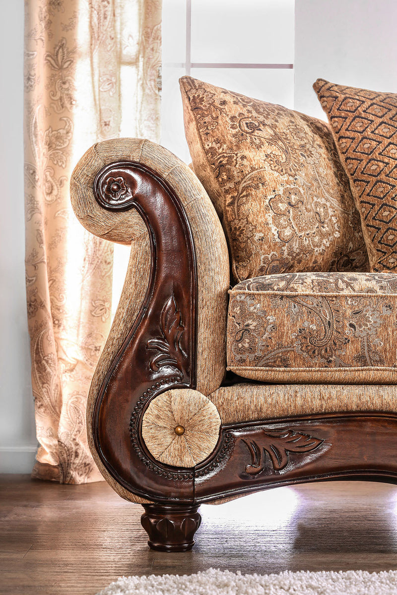 Nicanor Tan/Gold Sofa