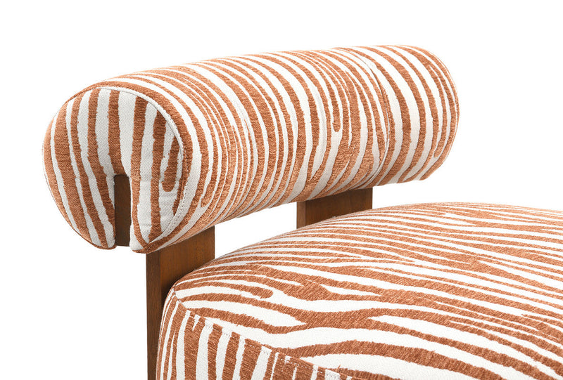 Niobe Rustic Orange Accent Chair
