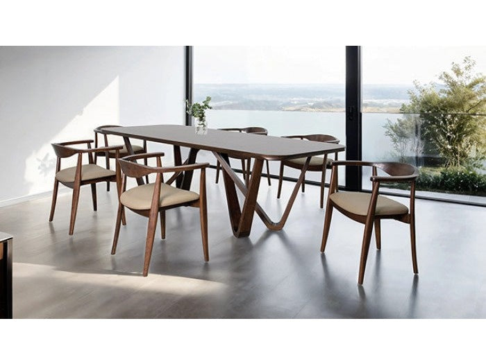 Nordby Walnut 7 Piece Dining Set