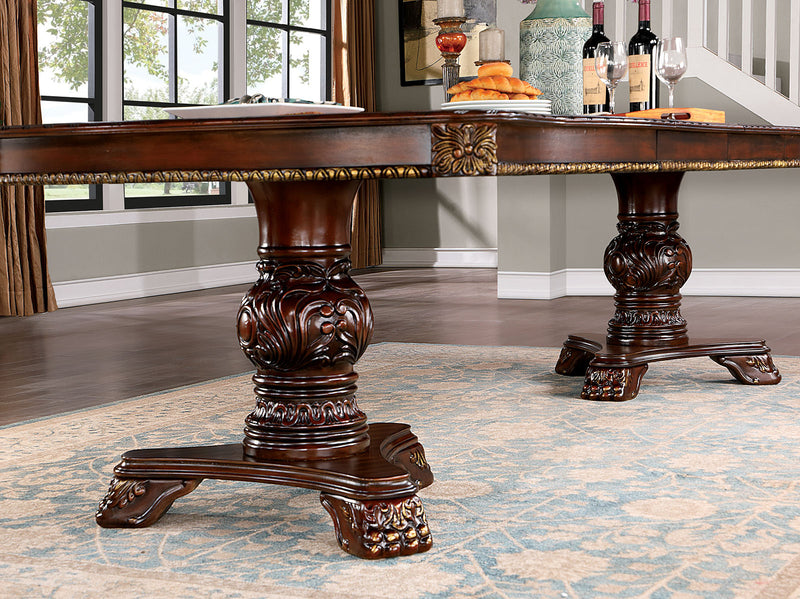 Normandy Brown Cherry/Tan 7 Pc. Dining Room Set