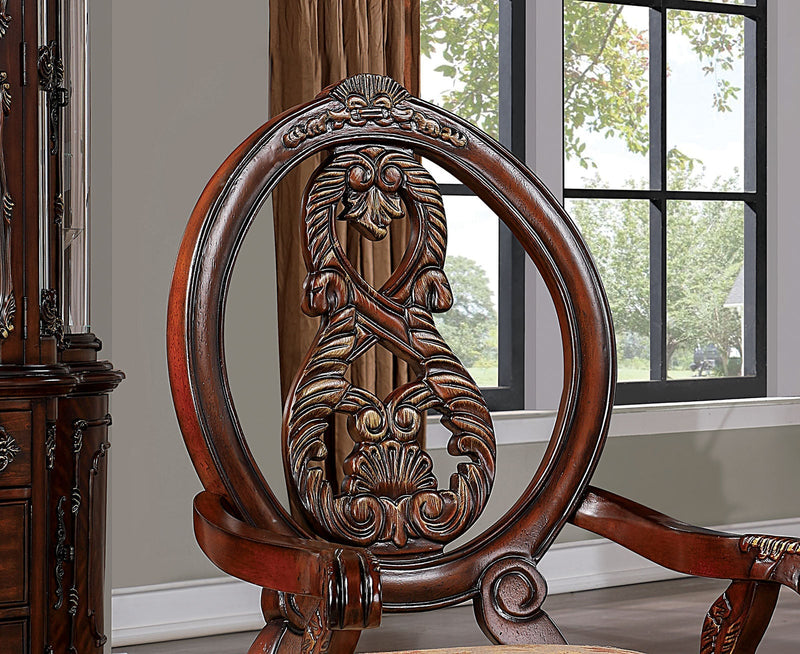 Normandy Brown Cherry/Tan 9 Pc. Dining Room Set