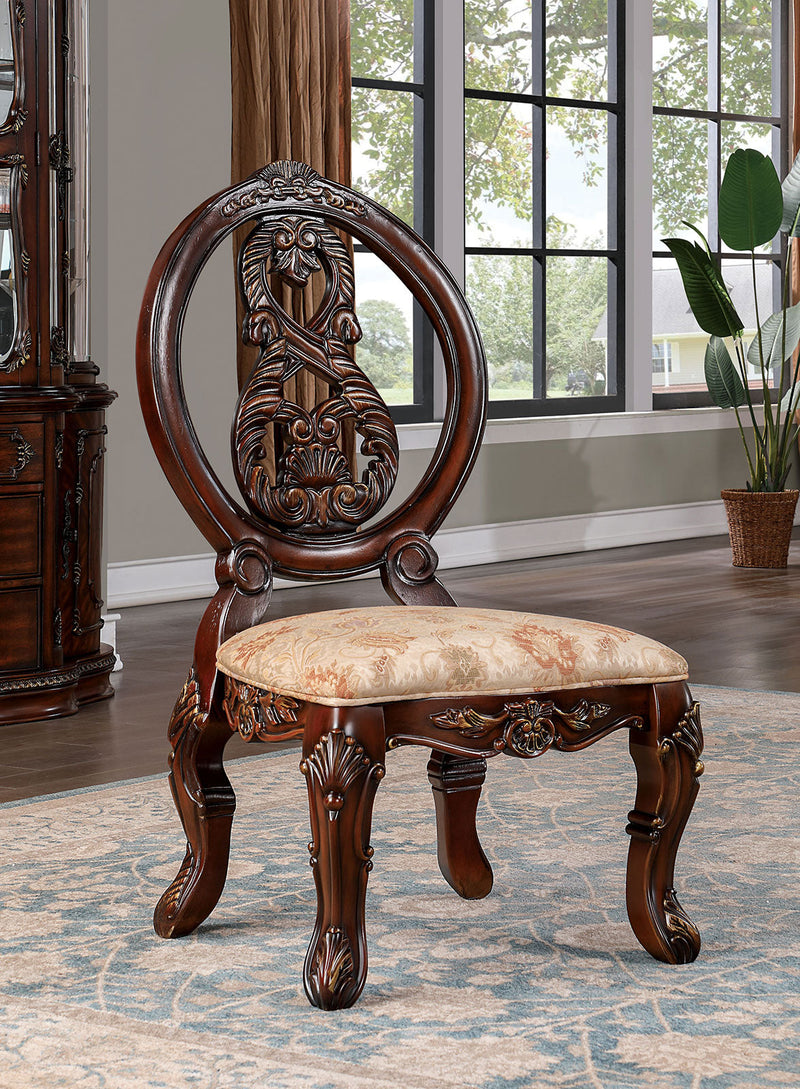 Normandy Brown Cherry/Tan 9 Pc. Dining Room Set