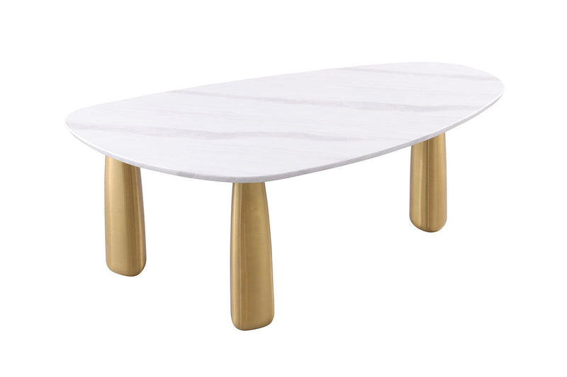 Northam White/Matte Gold 5 Pc. Dining Table Set