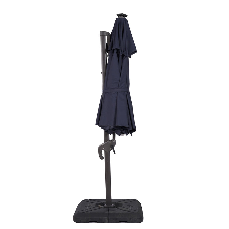 Nuti Blue Round Umbrella w/ Base