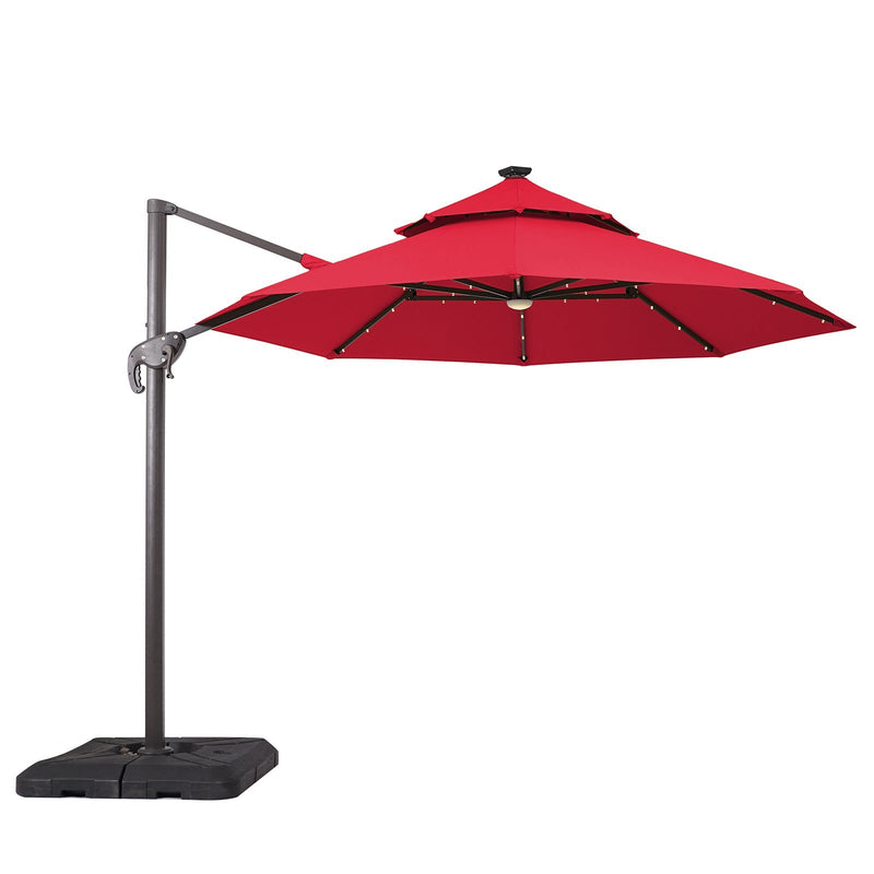 Nuti Red Round Umbrella w/Base