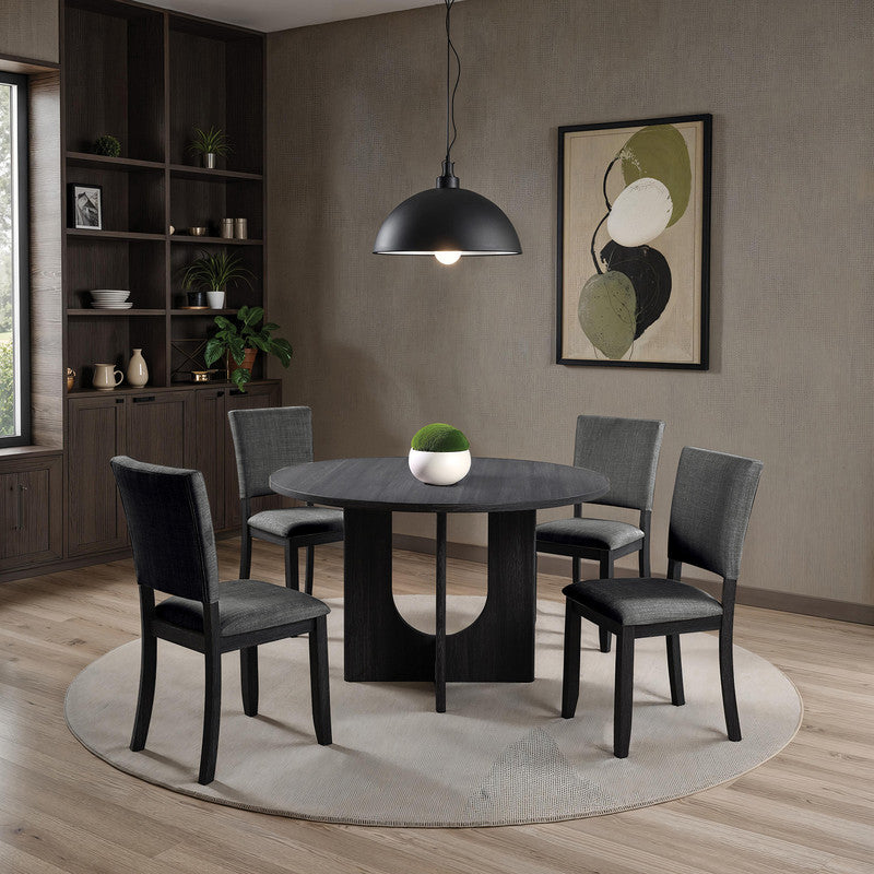 Oberto Dark Gray 5 Pc. Round Dining Table Set
