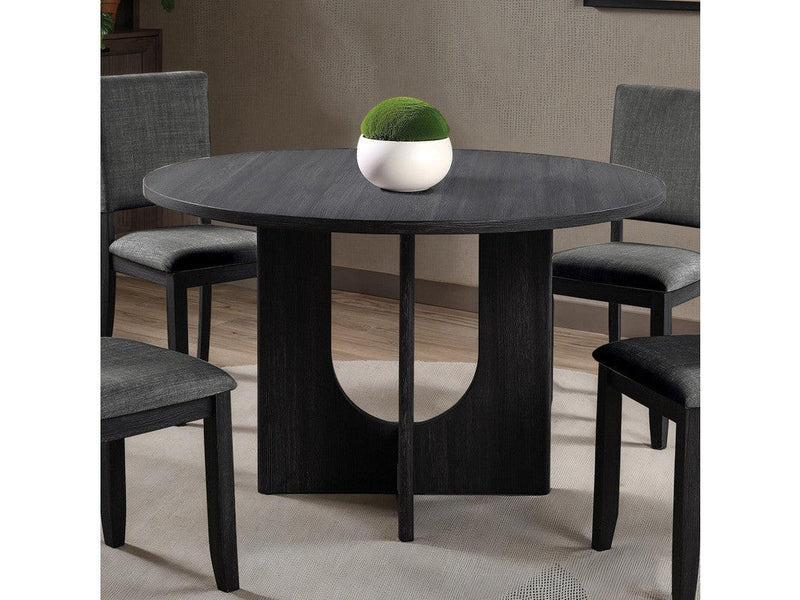 Oberto Dark Gray Round Dining Table