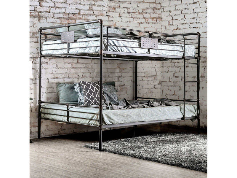 Olga Antique Black Twin/Twin Bunk Bed