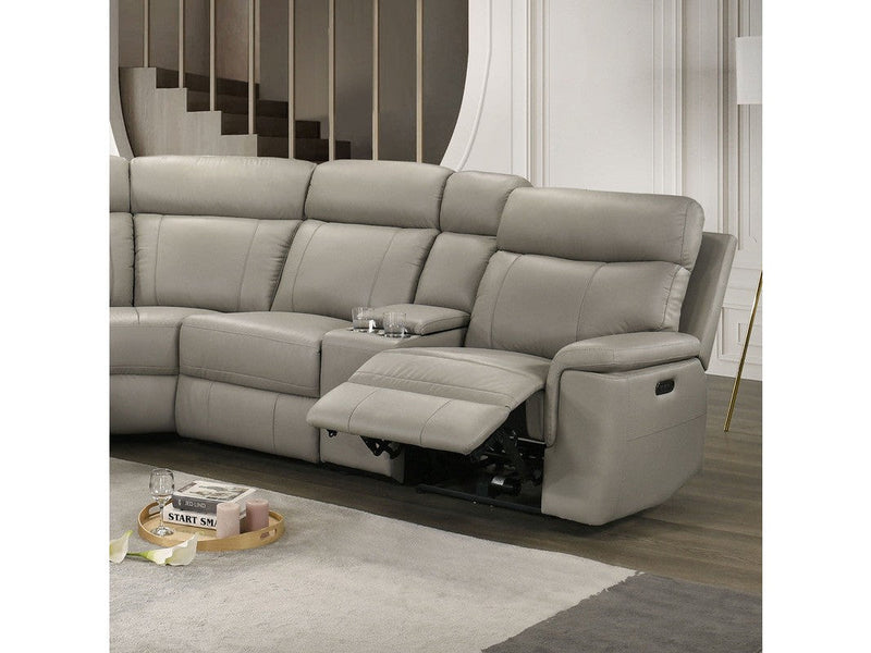 Oliverus Taupe Power Sectional