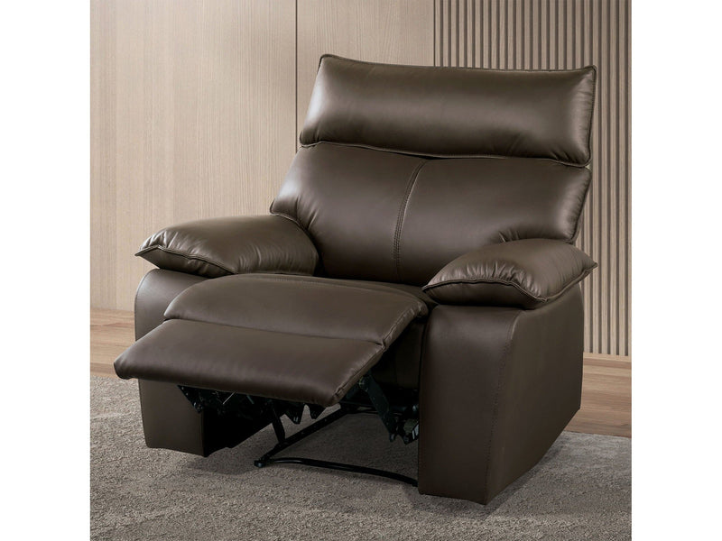 Onoria Brown Leather Match Power Recliner
