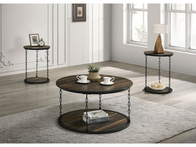 Ophira Dark Brown 3 Pc. Table Set