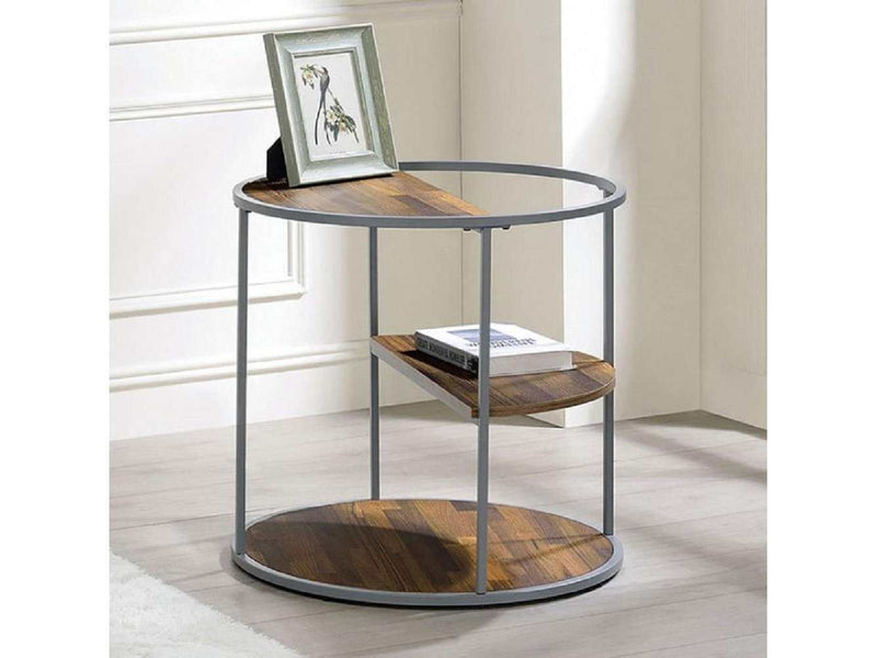 Orrin Gray & Walnut End Table