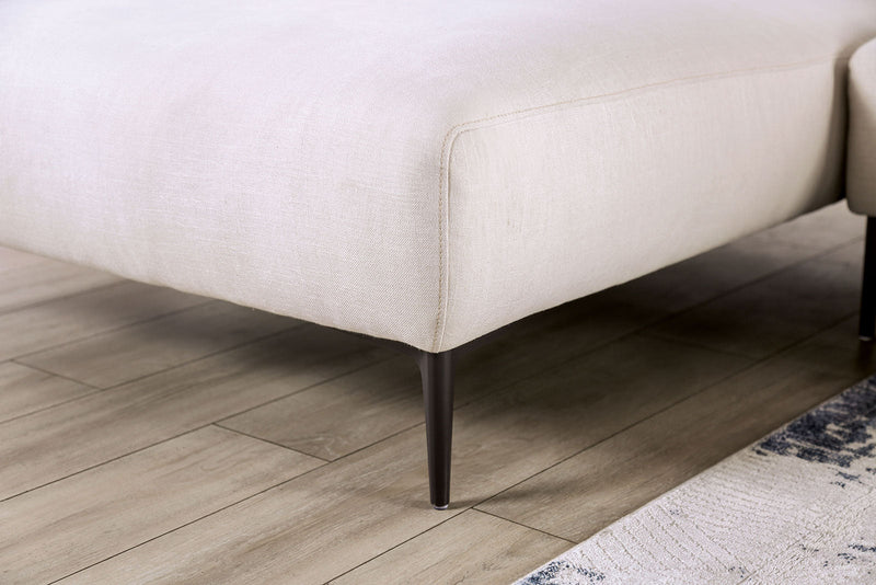 Paderborn Linen White Right Chaise Sectional