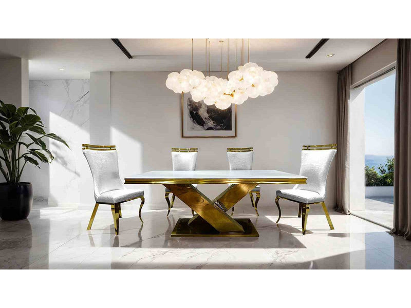 Palazzo Gold/Black 7 Pc. Dining Table Set