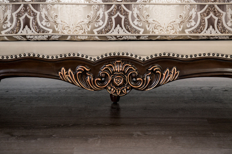 Palencia Dark Cherry/Beige Loveseat