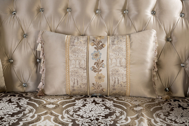 Palencia Dark Cherry/Beige Loveseat