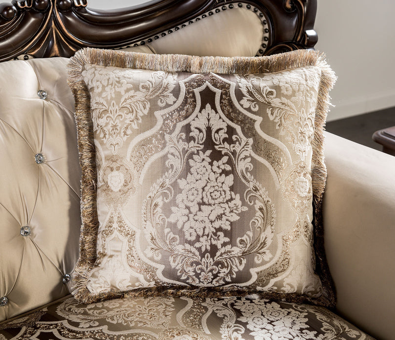 Palencia Dark Cherry/Beige Loveseat