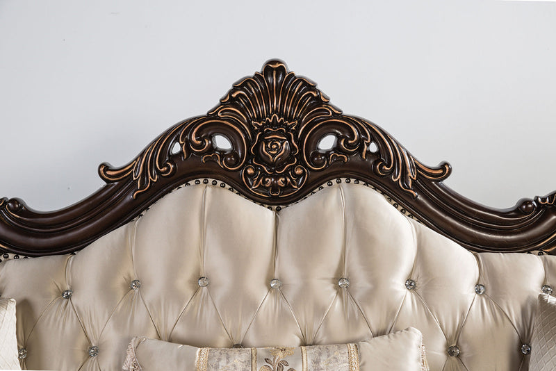 Palencia Dark Cherry/Beige Loveseat