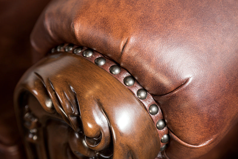 Palencia Dark Cherry/Brown Leatherette Chair