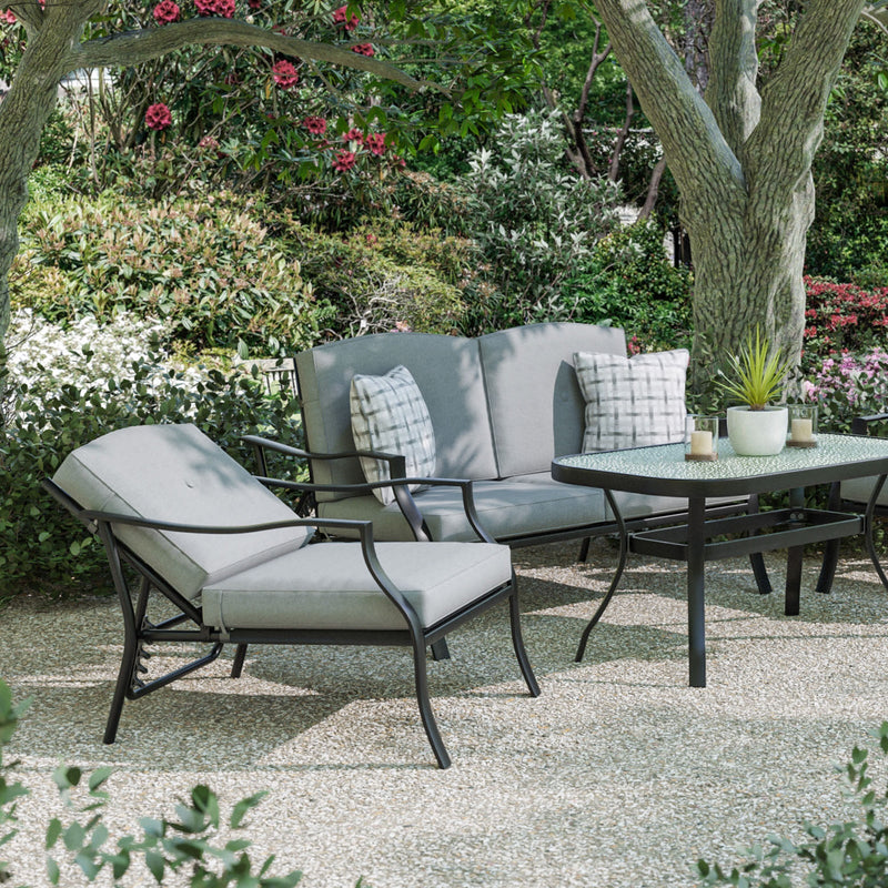 Palma Black/Gray Patio Set