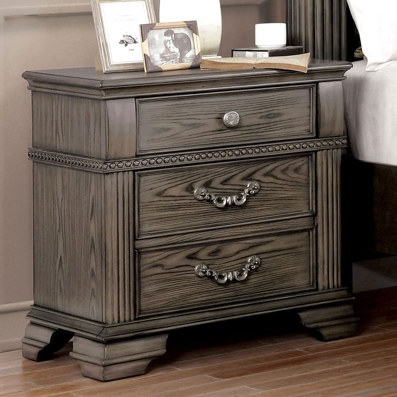Pamphilos Gray Queen Bed & Nightstand & Dresser & Mirror & Chest