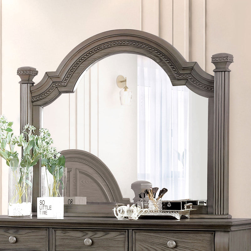 Pamphilos Gray Queen Bed & Nightstand & Dresser & Mirror & Chest