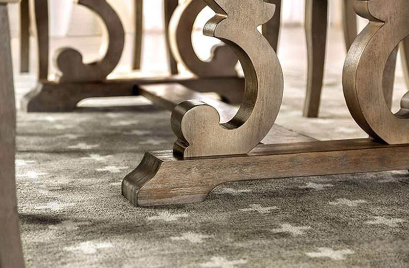 Patience Rustic Natural Tone & Beige Dining Table