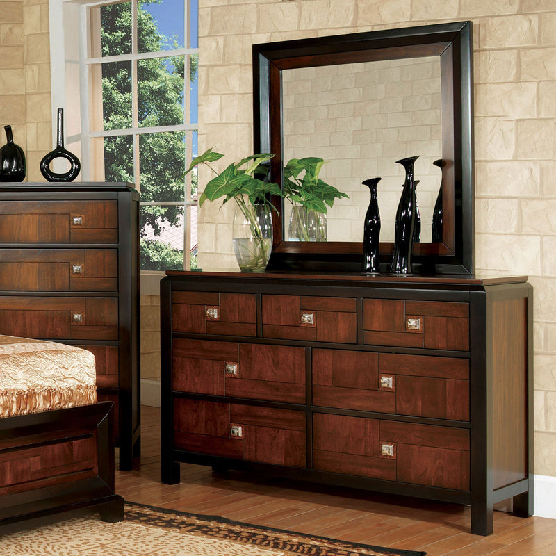 Patra Acacia/Walnut 5 Pc. Queen Bedroom Set w/ 2NS