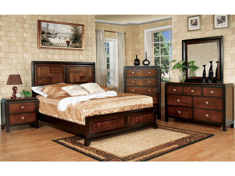 Patra Acacia/Walnut 5 Pc. Queen Bedroom Set w/ Chest