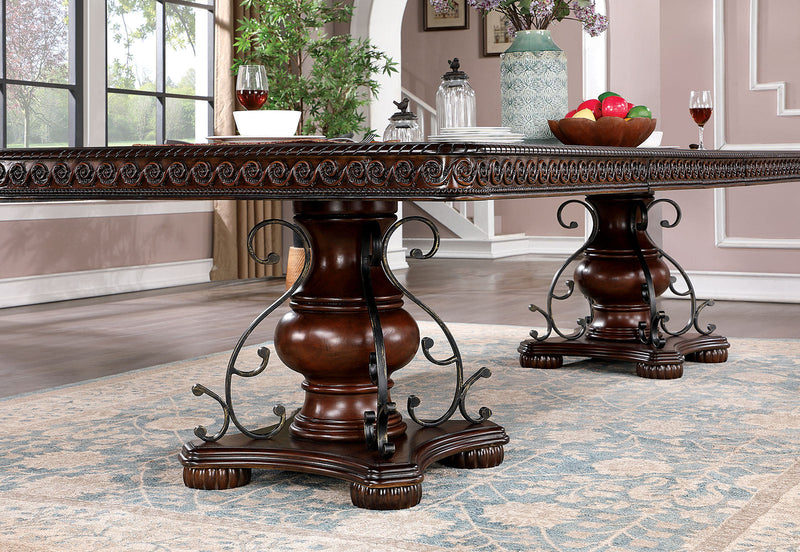 Picardy Brown Cherry/Black 9 Pc. Dining Room Set