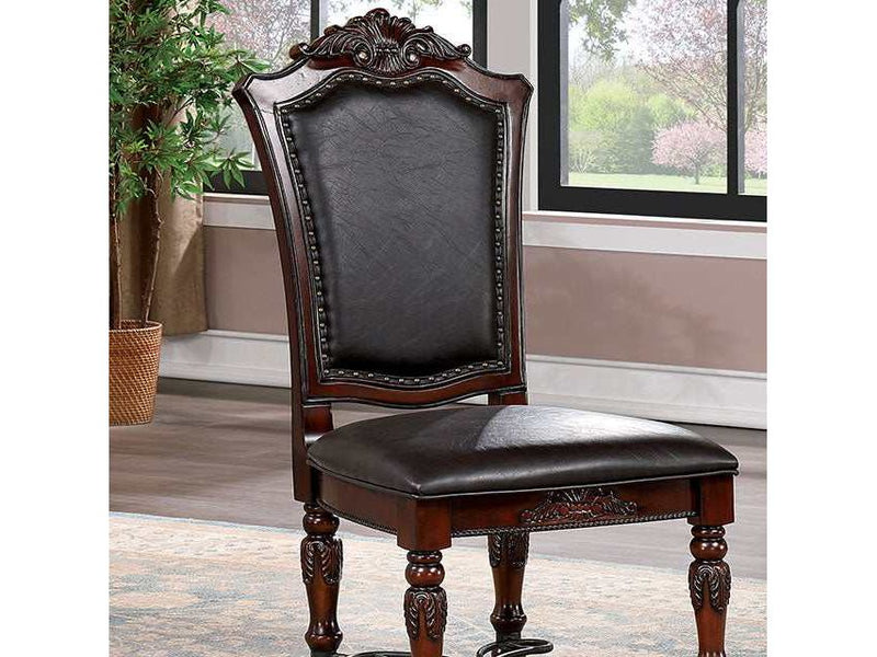 Picardy Brown Cherry/Black Side Chair