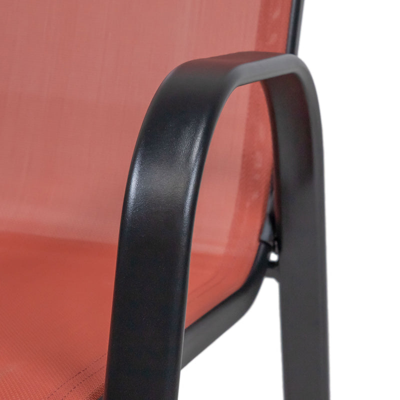 Pierro Red Stacking Chair (Set of 4)