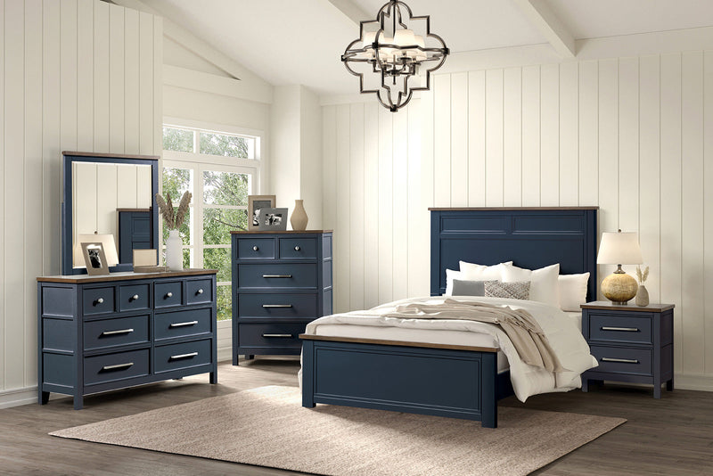 Pinetop Blue/Dark Brown Dresser