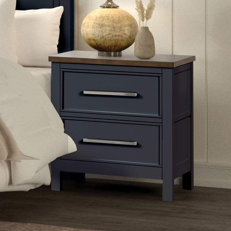 Pinetop Blue/Dark Brown Twin 4 Piece Bedroom Set