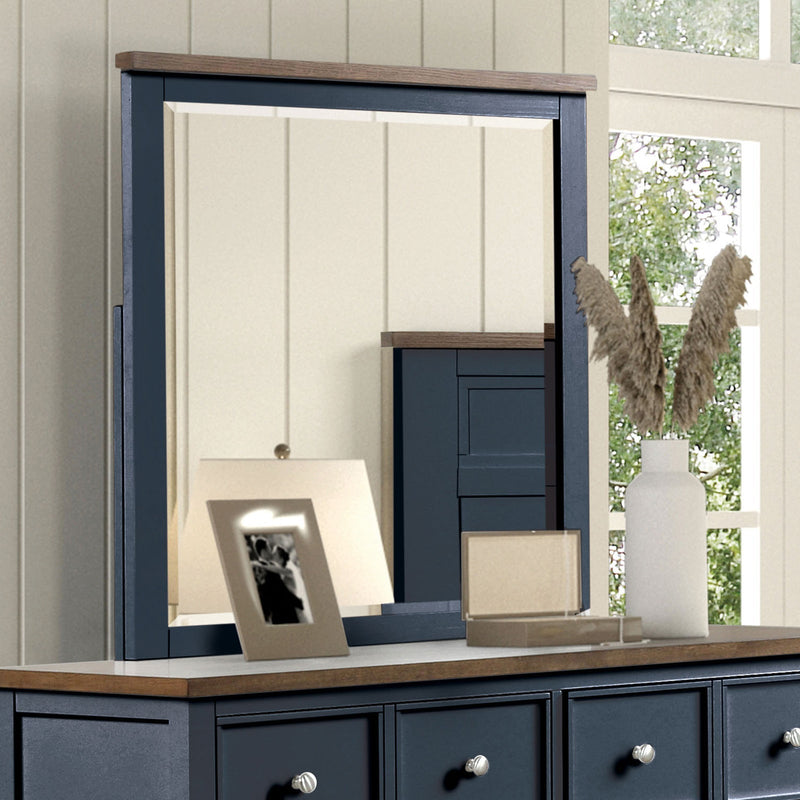Pinetop Blue/Dark Brown Twin 5 Piece Bedroom Set w/Chest