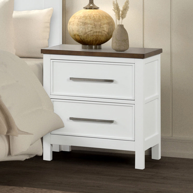 Pinetop White Twin 5 Piece Bedroom Set w/2 Nightstands
