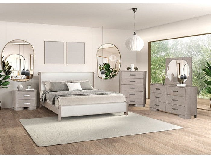 Pocatello White Oak Queen 5 Piece Bedroom Set w/2 Nightstands