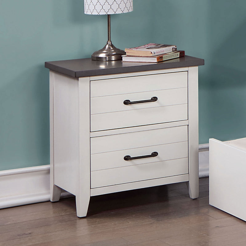 Priam White/Gray 4 Pc. Twin Bedroom Set