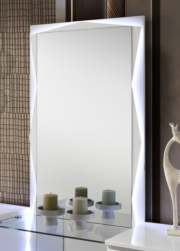 Prisma White Vanity Set w/ Stool