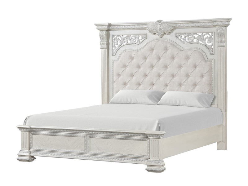 Promenade Wire Brushed White Eastern King Bed