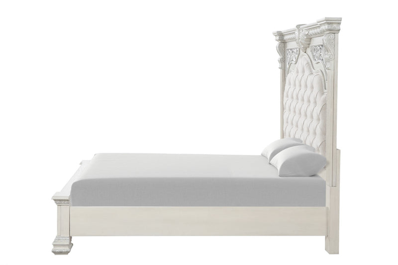 Promenade Wire Brushed White Eastern King Bed