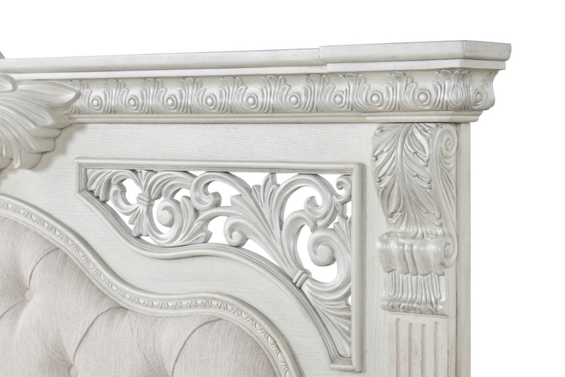 Promenade Wire Brushed White Eastern King Bed