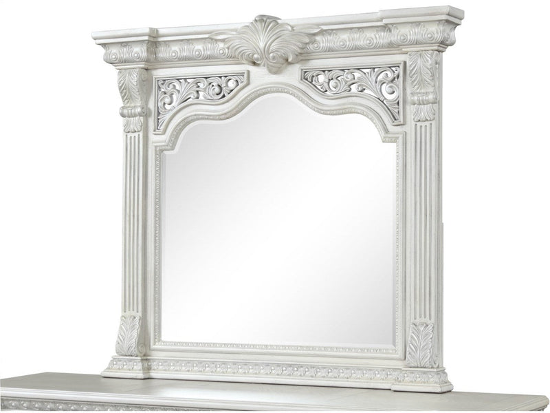 Promenade Wire Brushed White Mirror