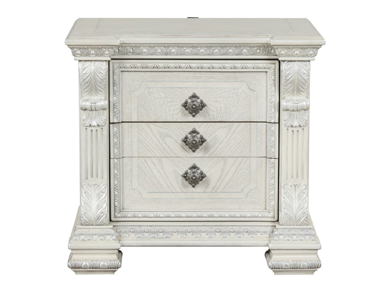 Promenade Wire Brushed White Nightstand
