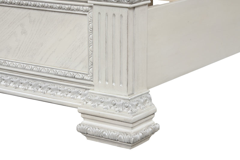 Promenade Wire Brushed White Queen Bed